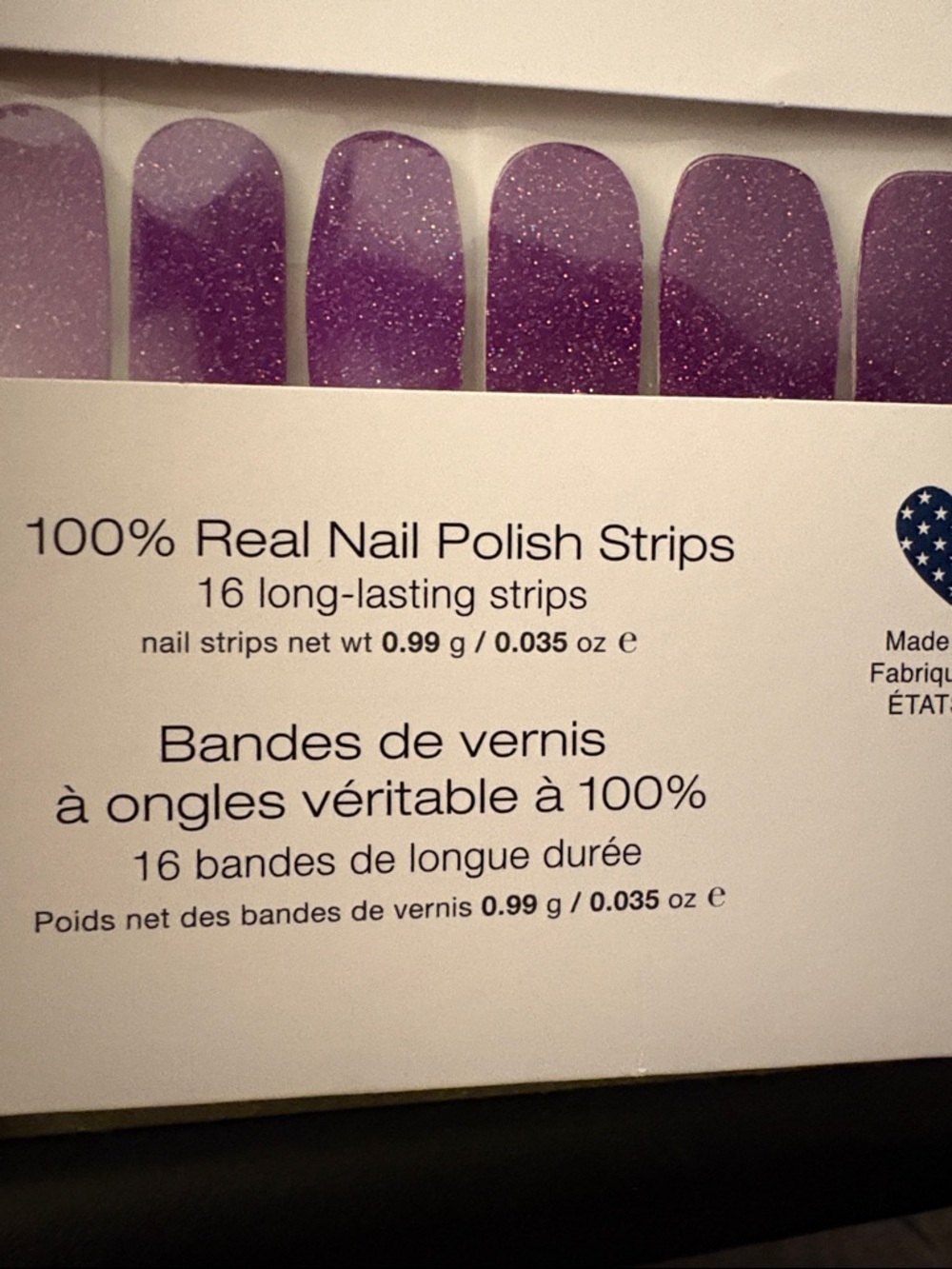 Color Street Sparkling Purple Nail Polish Strips - 1 in 4 - Picture 4 of 4